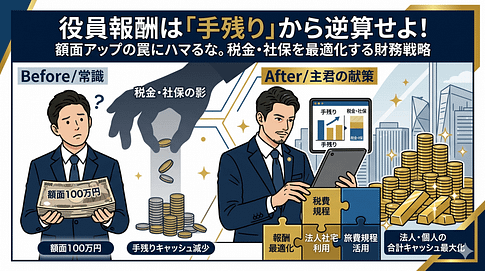 役員報酬は「額面」で決めるな!