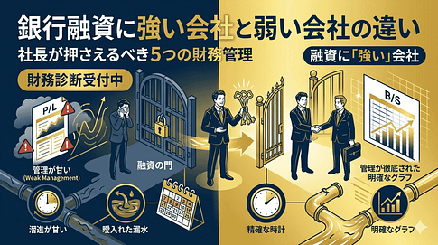 銀行融資に強い会社と弱い会社の違い|社長が押さえるべき財務管理