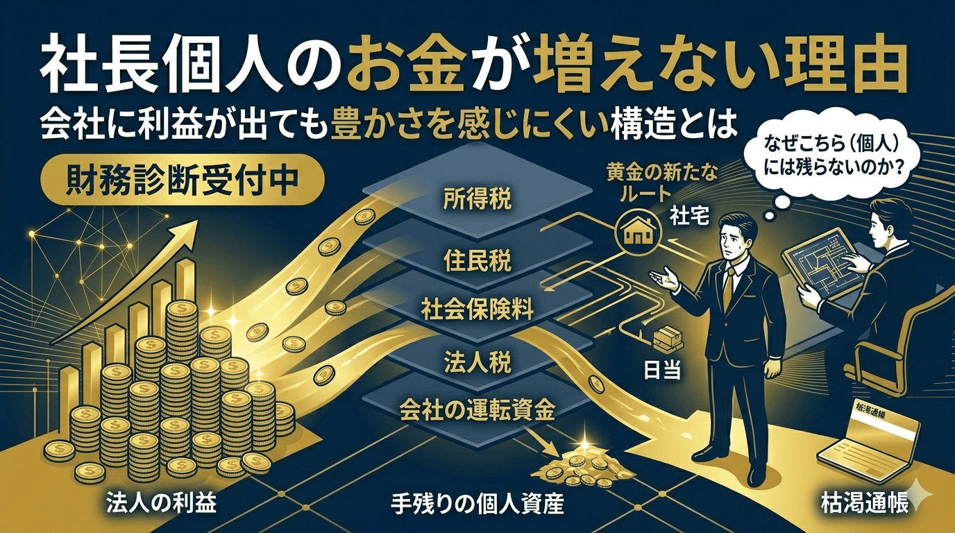 社長個人のお金が増えない理由｜会社に利益が出ても豊かさを感じにくい構造とは