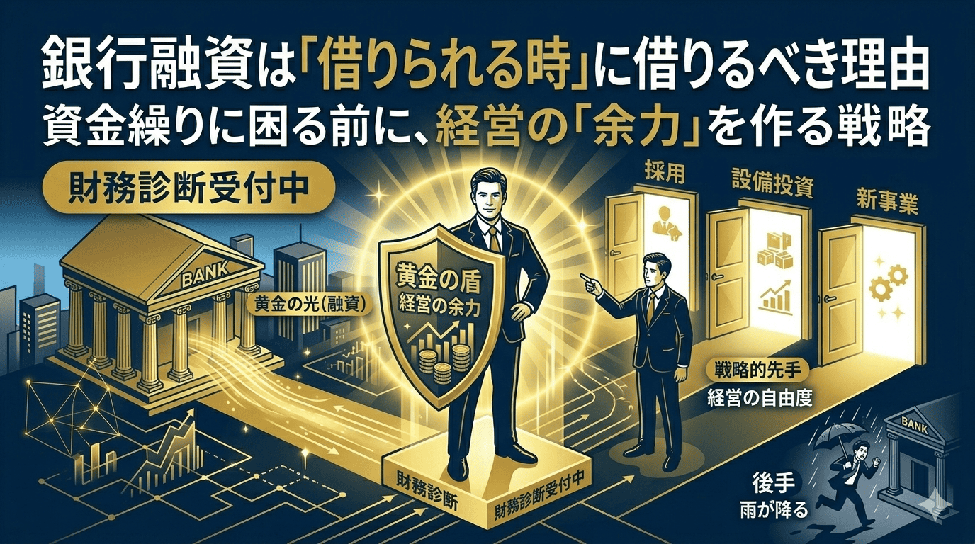 銀行融資は「借りられる時」に借りるべき理由｜資金繰りに困る前の考え方