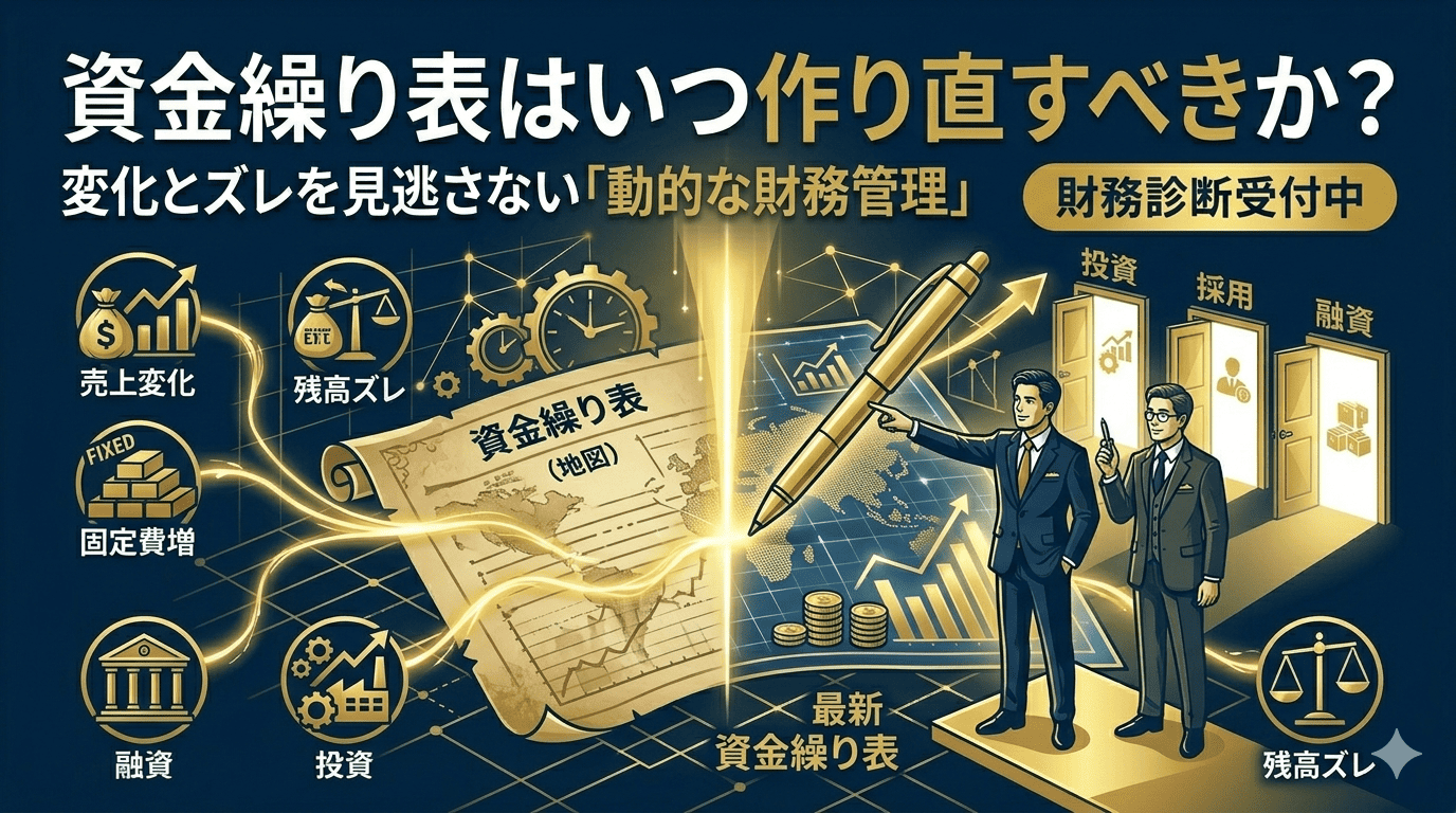 資金繰り表はいつ作り直すべきか？社長が見直しを急ぐべきタイミング