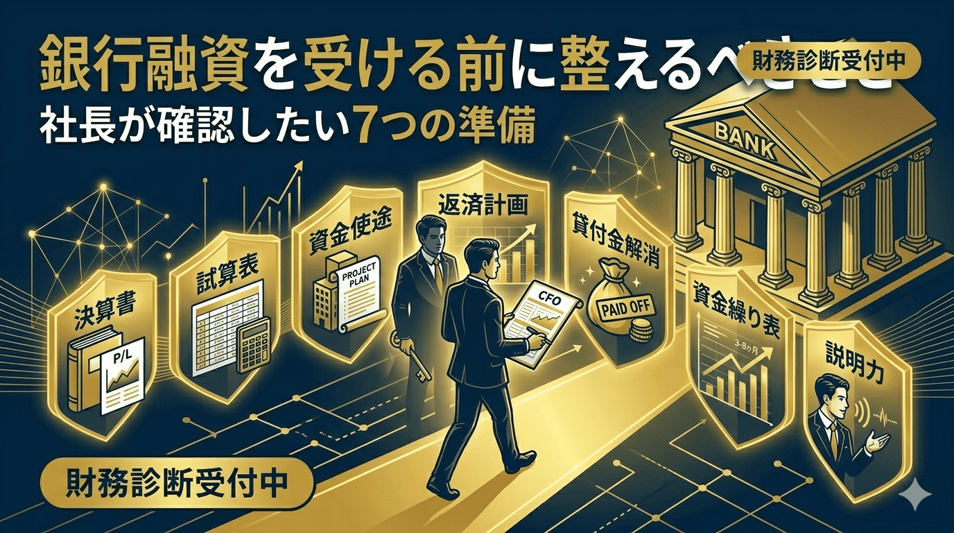 銀行融資を受ける前に整えるべきこと｜社長が確認したい7つの準備