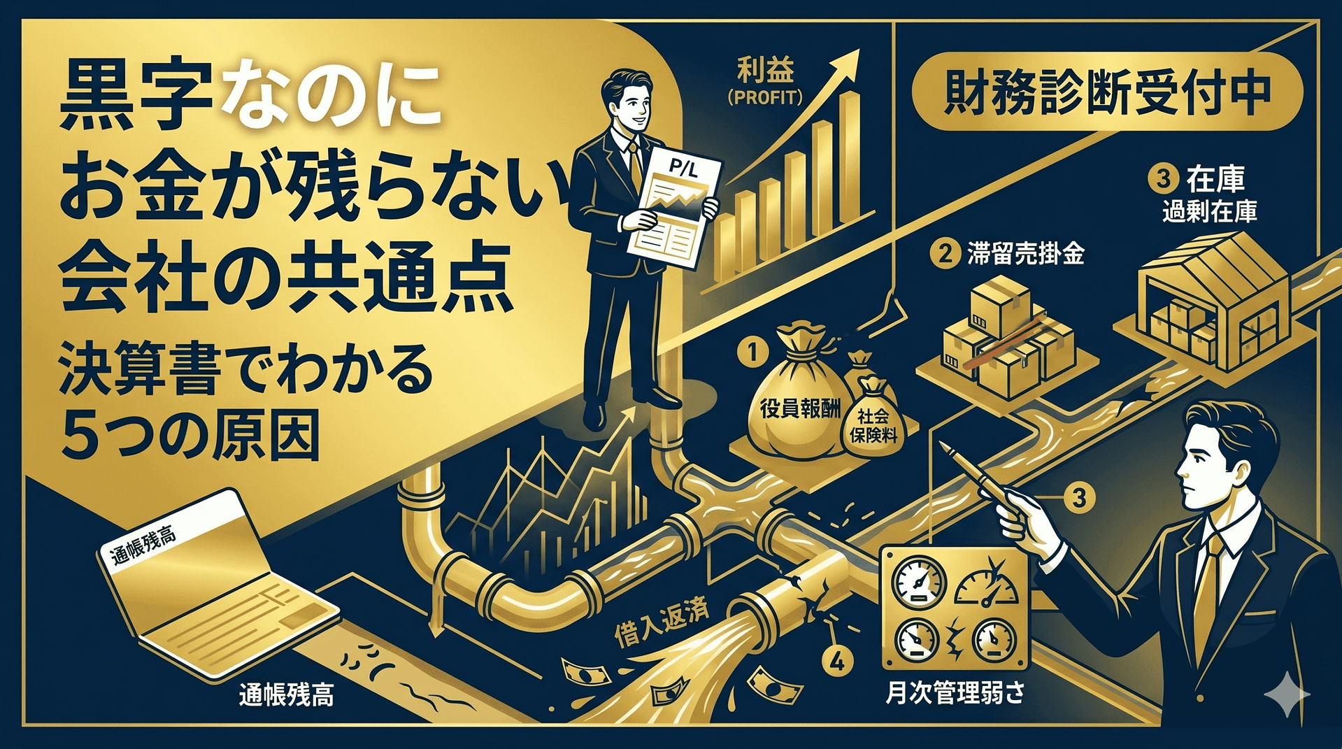 黒字なのにお金が残らない会社の共通点
