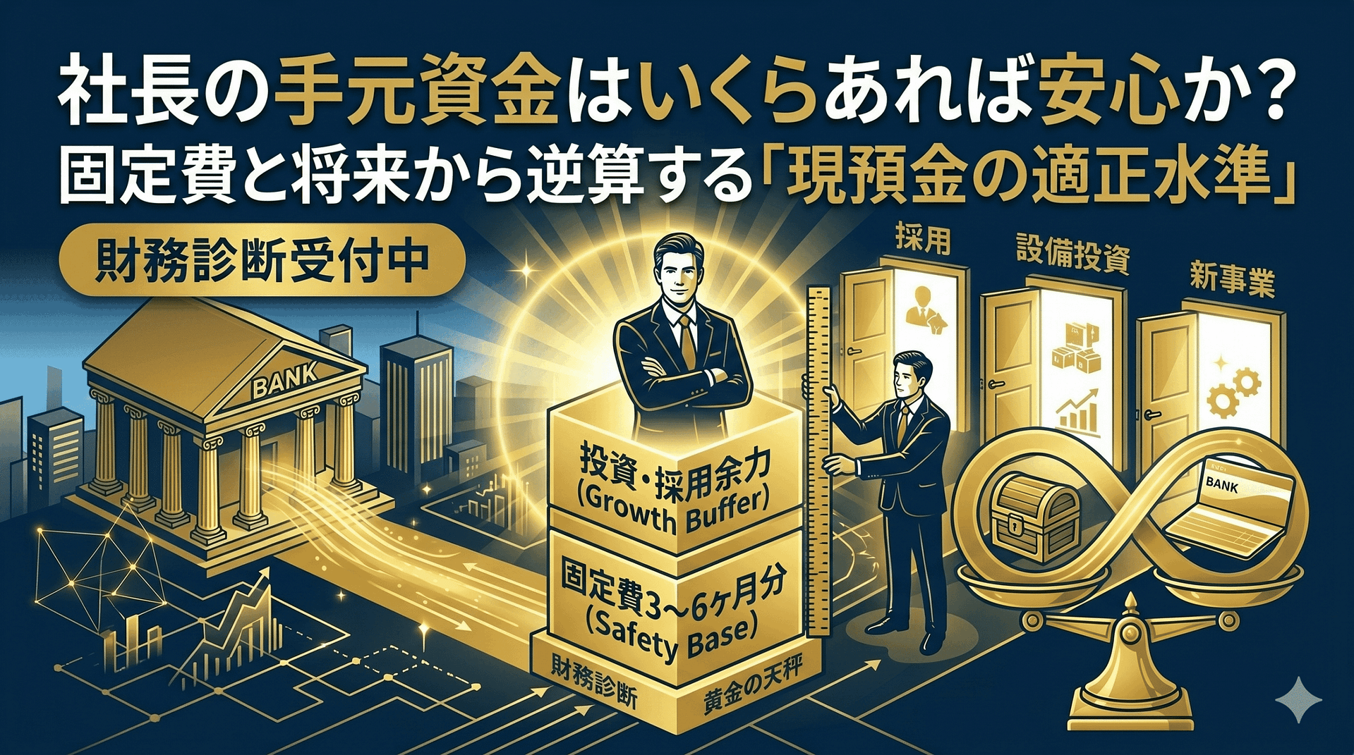 社長の手元資金はいくらあれば安心か?現預金の適正水準を考える