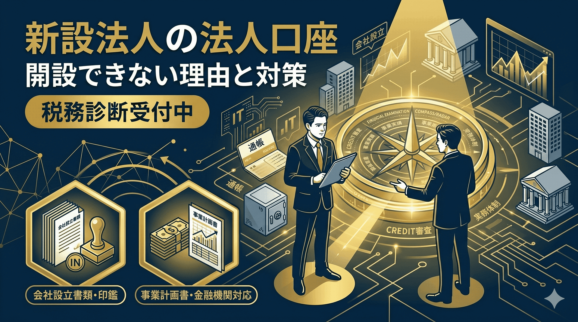 新設法人が法人口座を開設できない理由