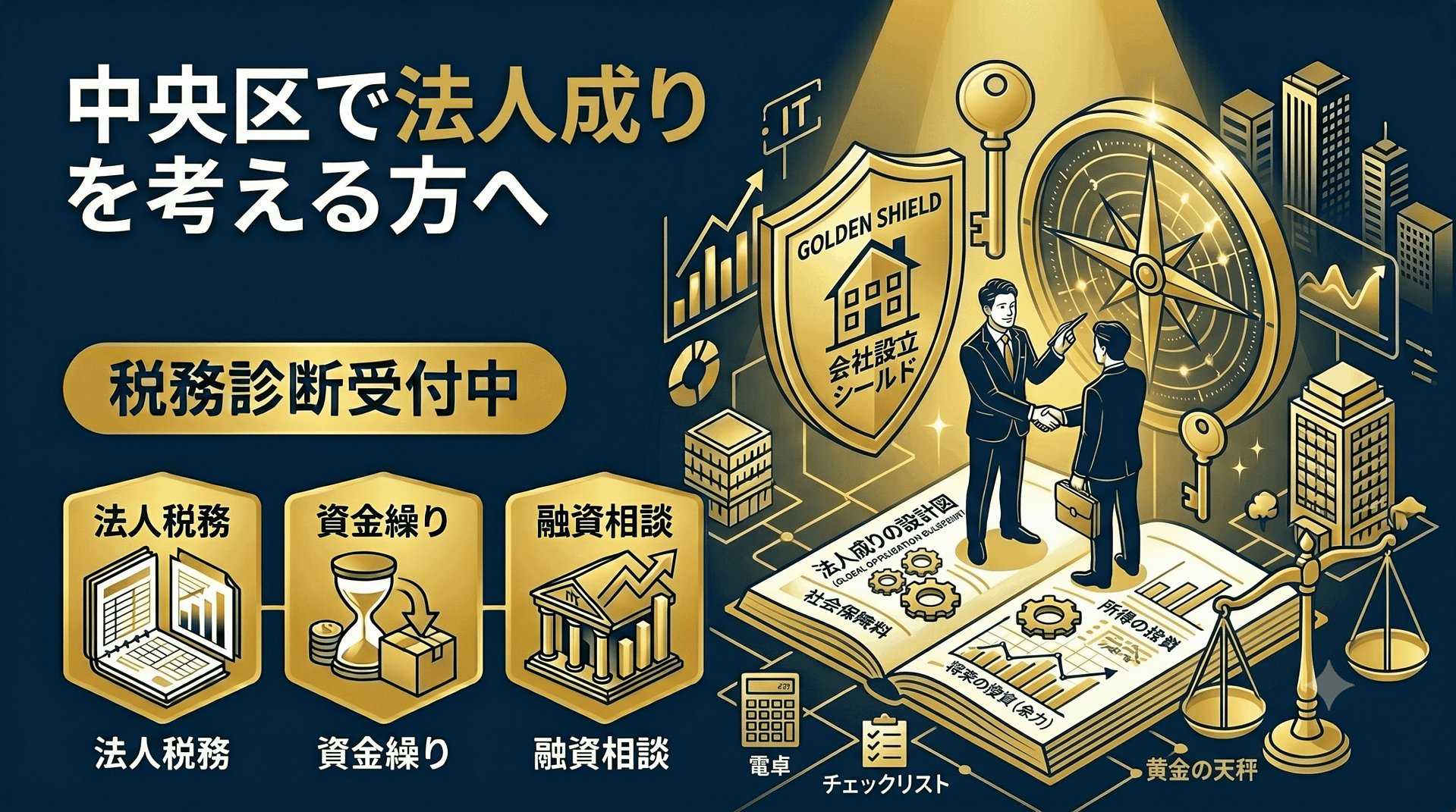 中央区で法人成を考えた場合の画像