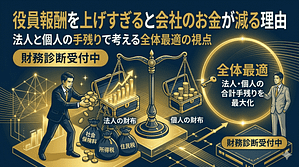 役員報酬を上げすぎると会社のお金が減る理由|法人と個人の手残りで考える
