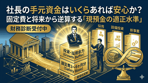 社長の手元資金はいくらあれば安心か?現預金の適正水準を考える
