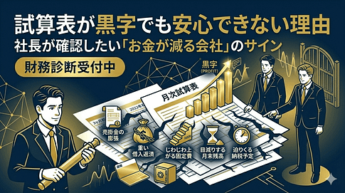 試算表が黒字でも安心できない理由|社長が確認したい「お金が減る会社」のサイン