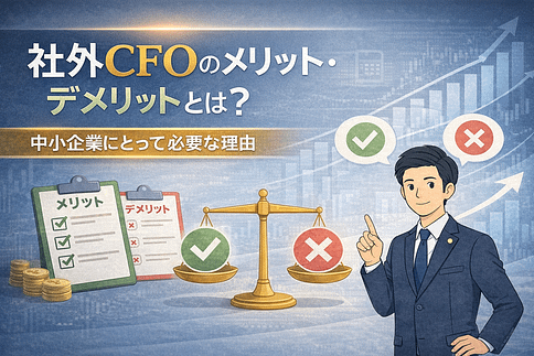 社外CFOのメリット・デメリットについての説明画像
