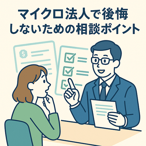 マイクロ法人を設立前に税理士に相談するメリット